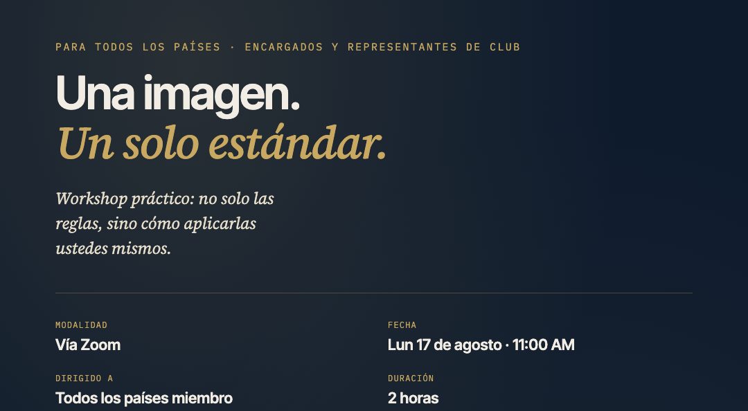 Workshop Internacional de Imagen e Identidad Institucional — Una imagen. Un solo estándar.